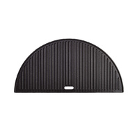 BigJoe Half Moon Cast Iron Reversible Griddle Plate