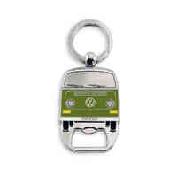VW T2 Bus Key Ring w/Bottle Opener - GREEN (D)