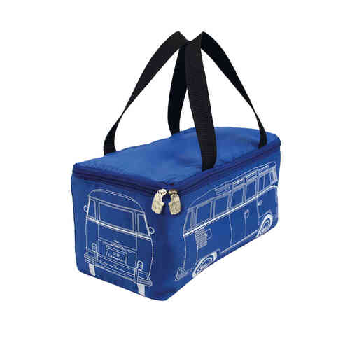 VW T1 Bus Picnic Blanket  w/Carrying Bag - SAMBA STRIPES/BLUE