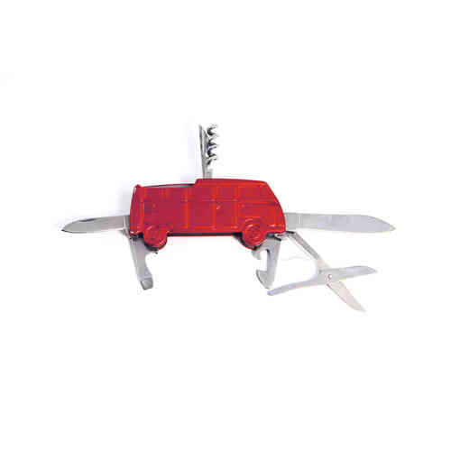 VW T1 Bus 3D Pocket Knife in Gift Tin - RED