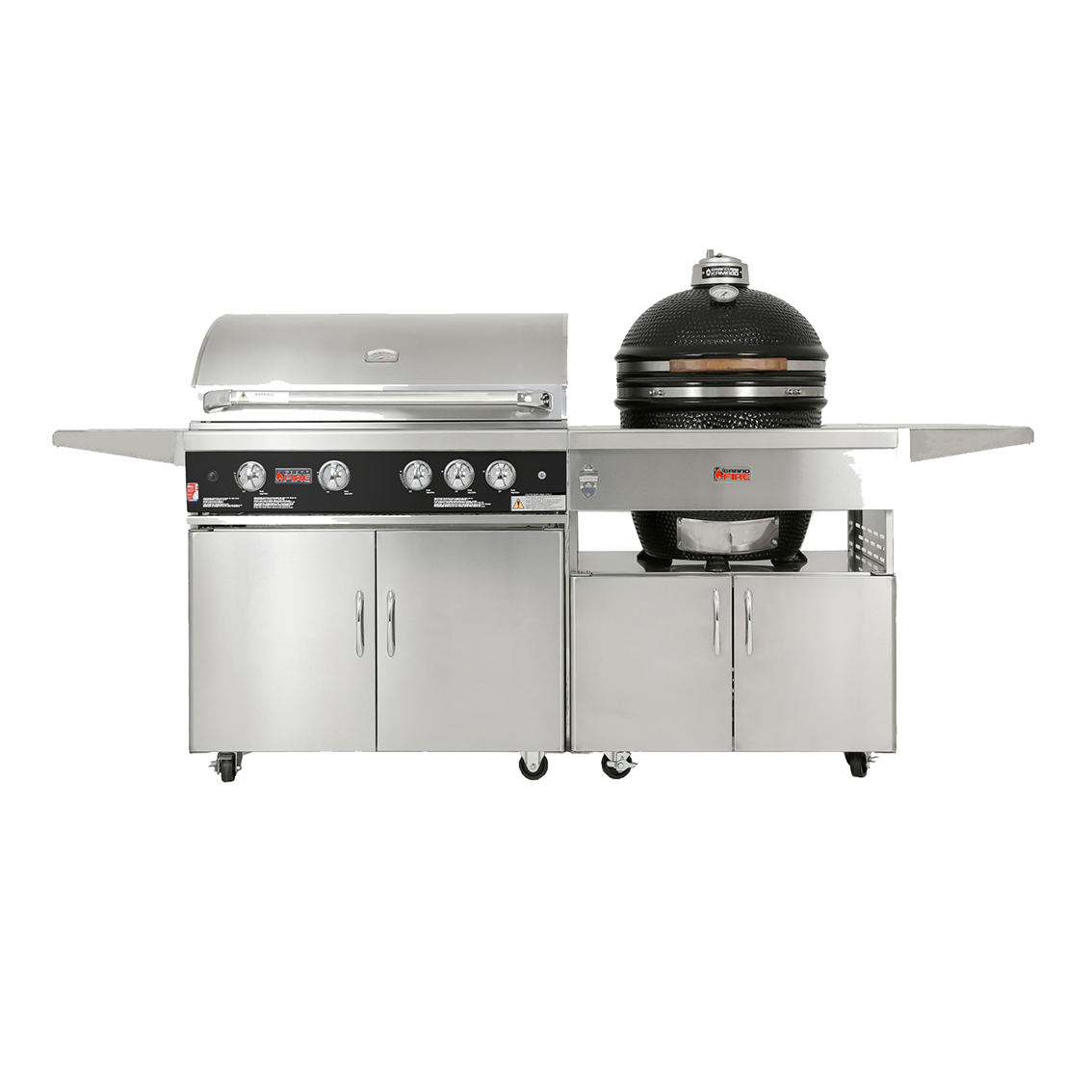 Combo 38 | Classic 38" + Grandfire Kamado | Black Fascia
