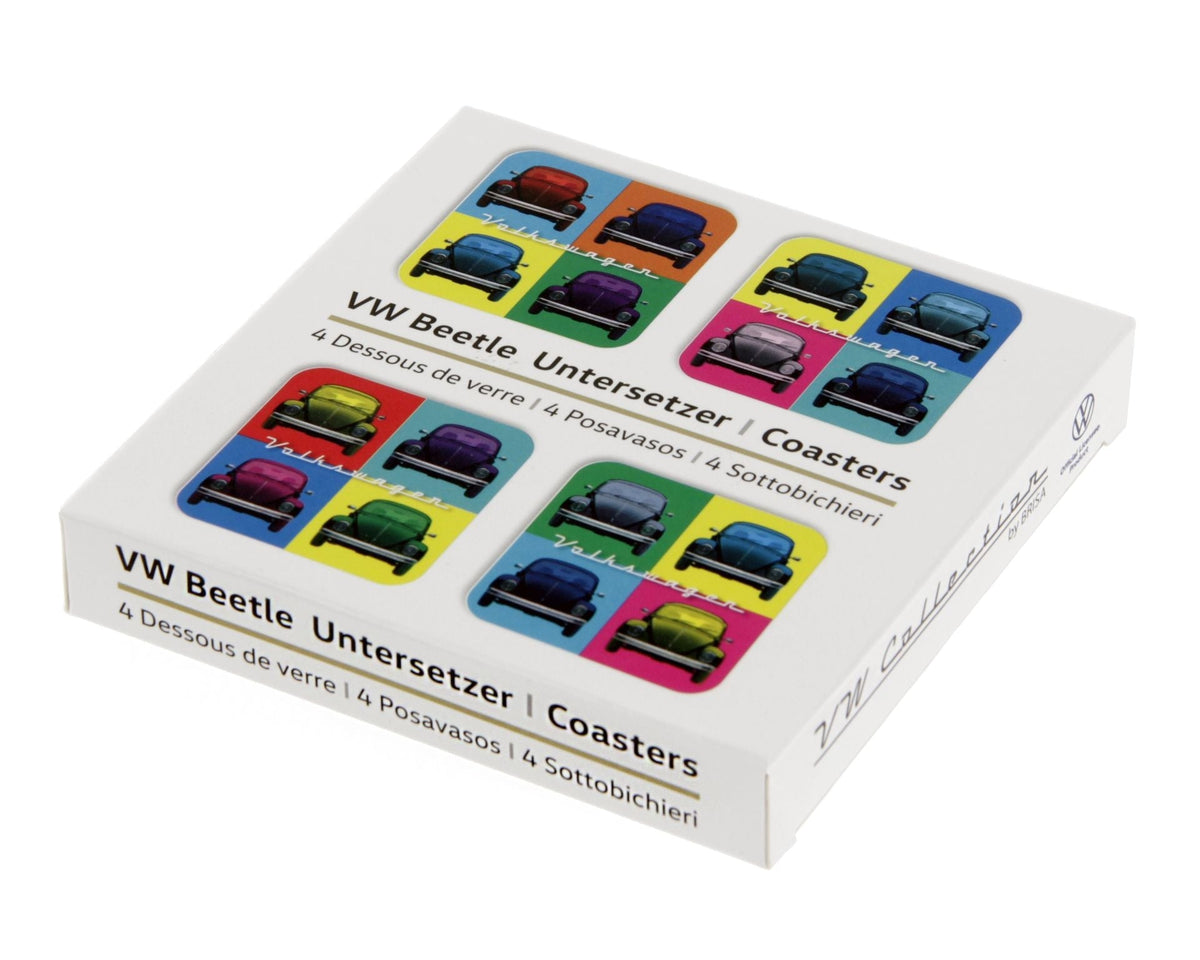 VW Beetle Coasters 4-Piece Set – Boxed