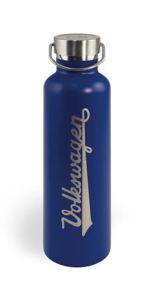 VW STAINLESS THERMAL DRINKING BOTTLE, VACUUM INSULATED, HOT / COLD, 735ml BLUE