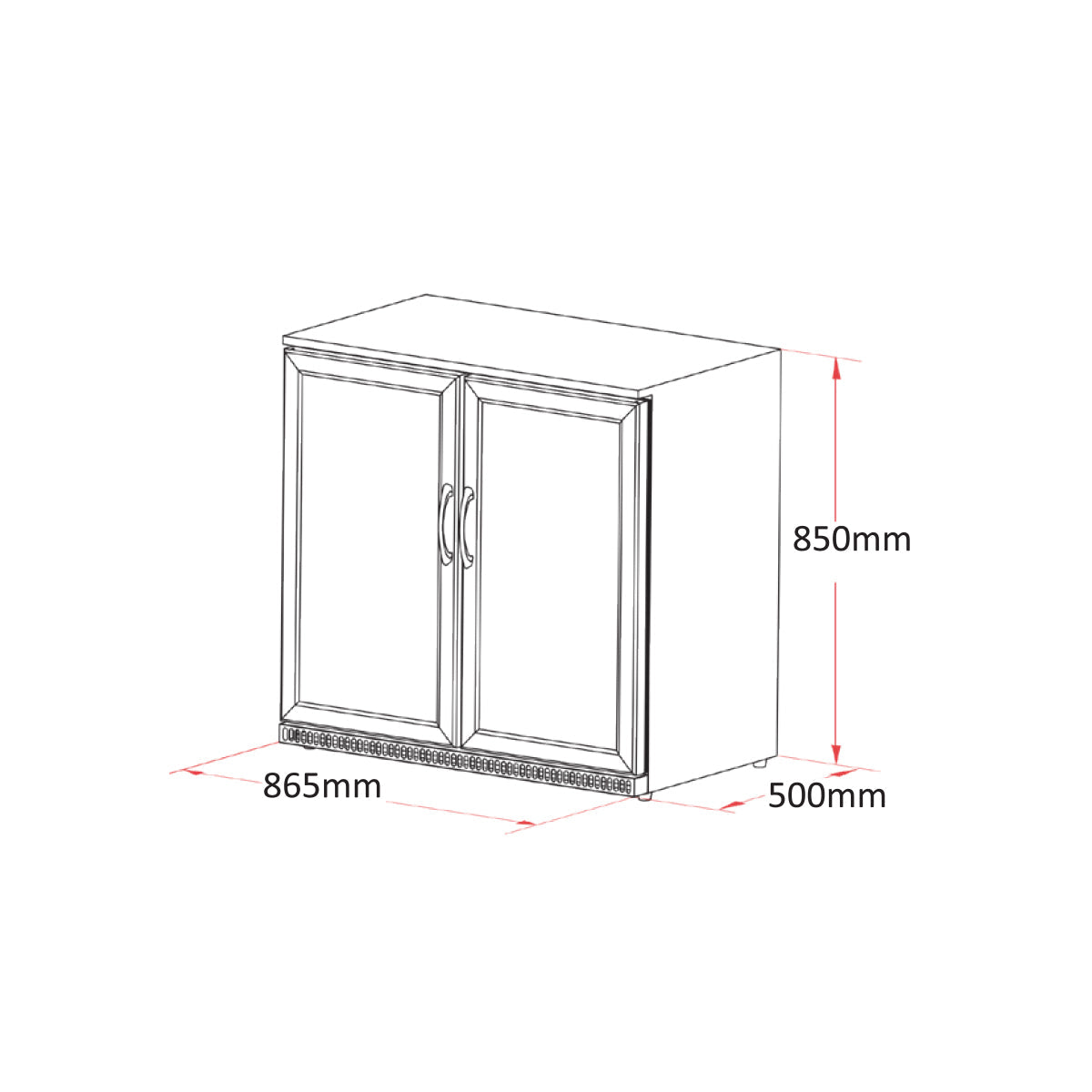 Double Door Alfresco Fridge