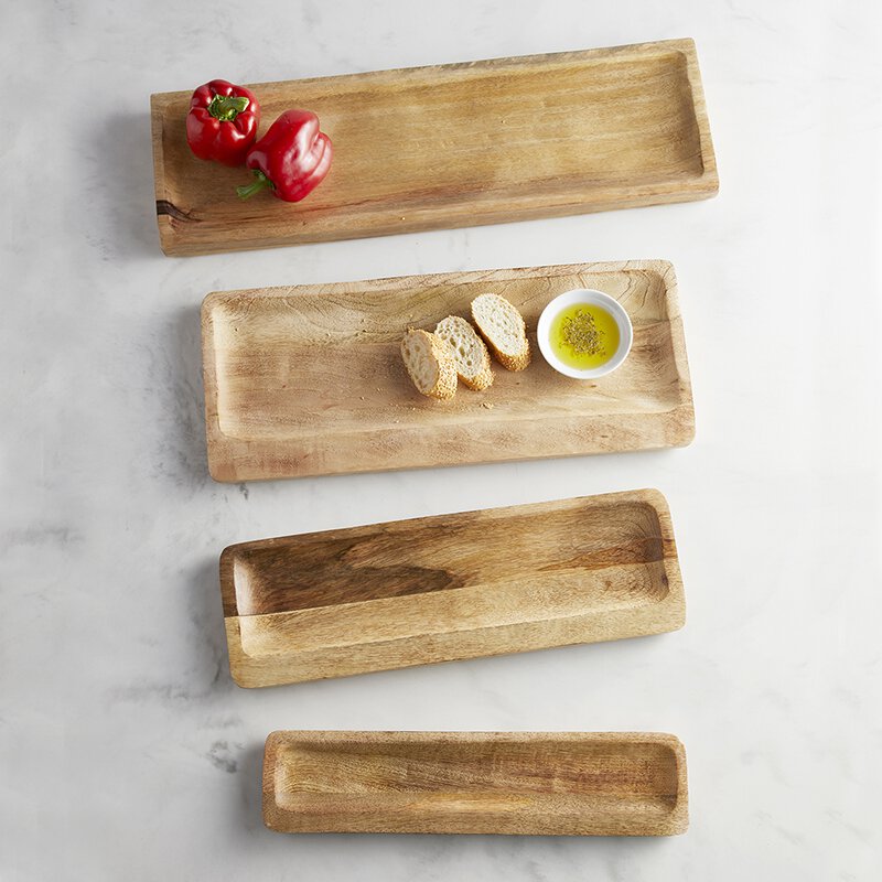 Wood Rectangular Tray Medium