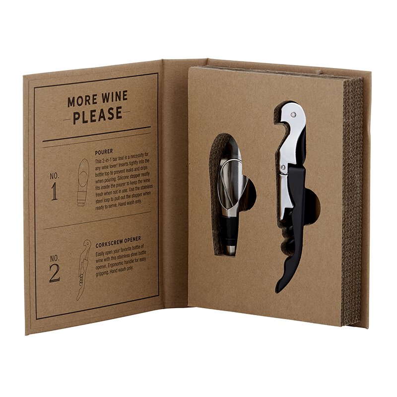Cardboard Book Set – Wine Stopper