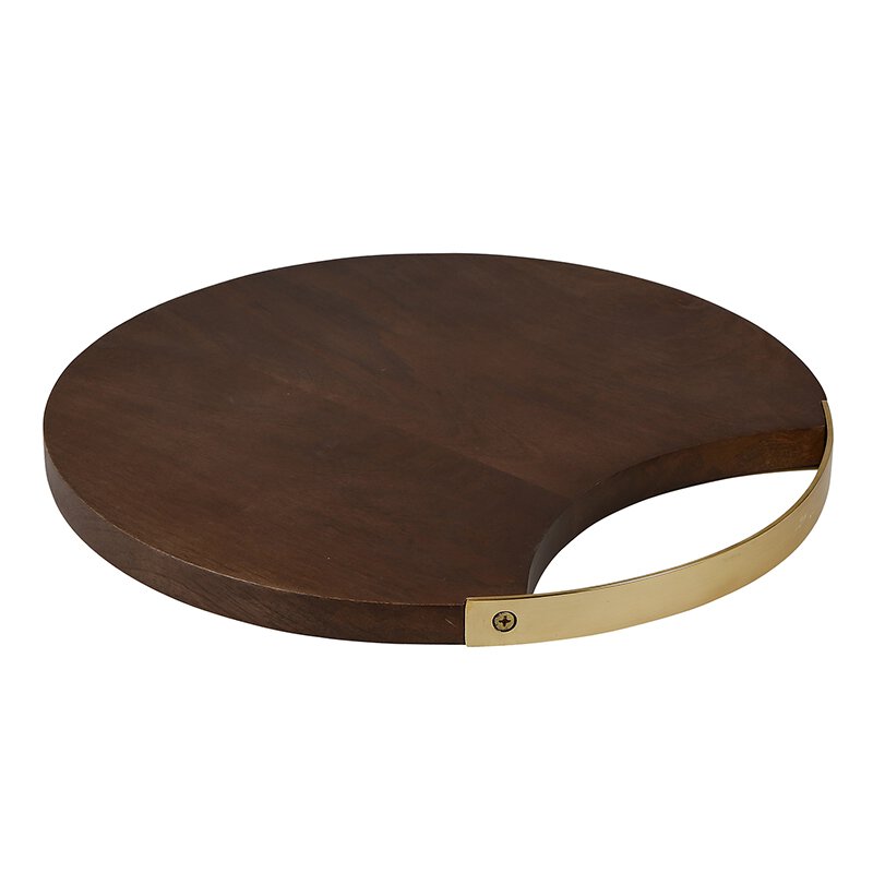Wood + Brass Board – 30CM Diameter.