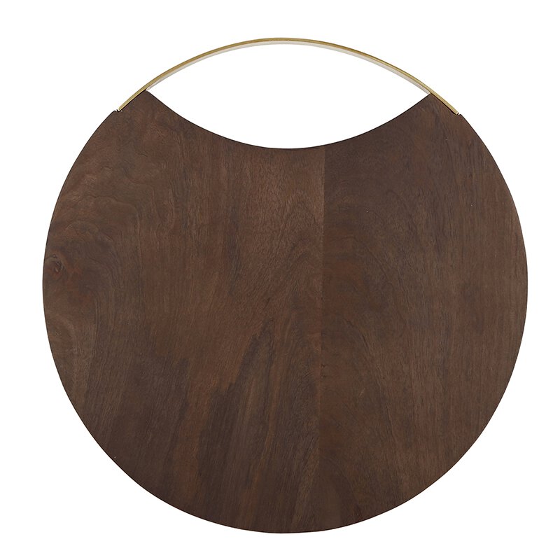 Wood + Brass Board – 30CM Diameter.