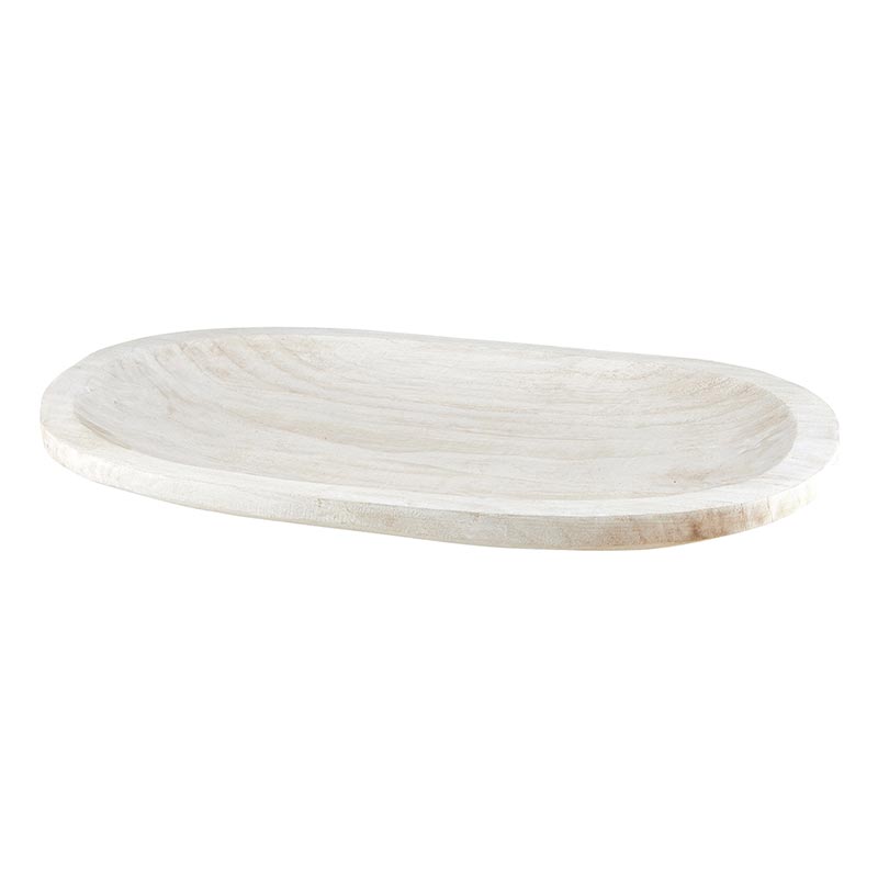 Wood Platter- Paulownia White