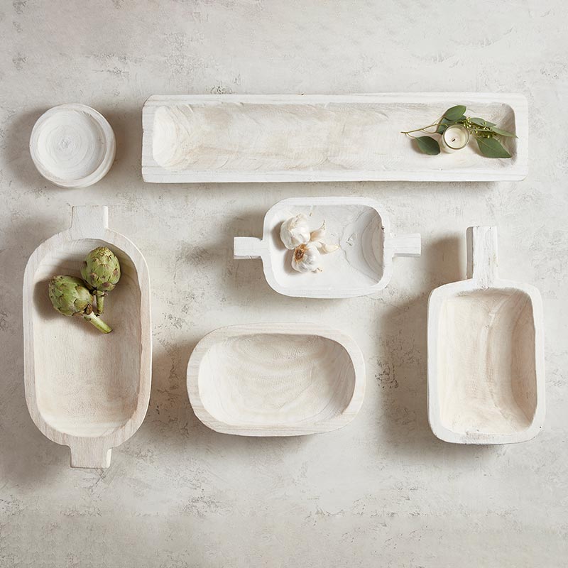 Wood Platter- Paulownia White