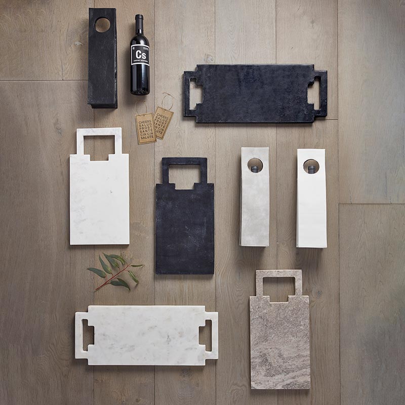 Marble Board with Square Handle – Grey