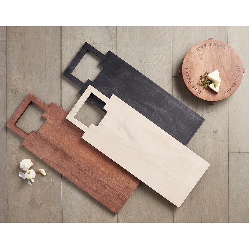 Charcuterie Board – Sq Handle Light Wash