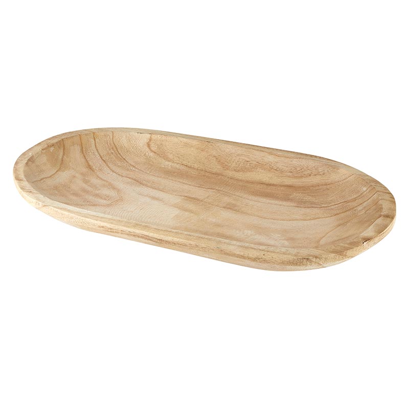 Wood Platter – Paulownia Natural