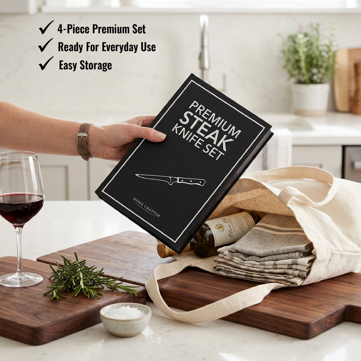 Premium Steak Knife Set – Book Box