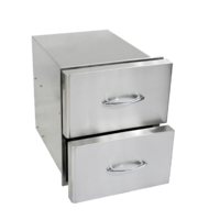 Stainless steel double drawers