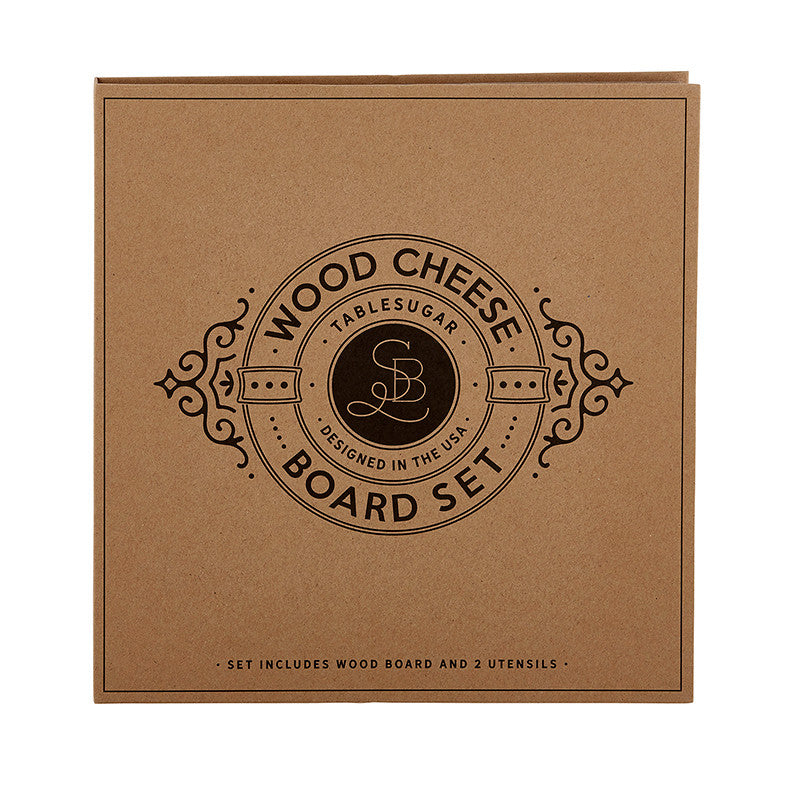 Cardboard Book Set – Wood Cheese Board