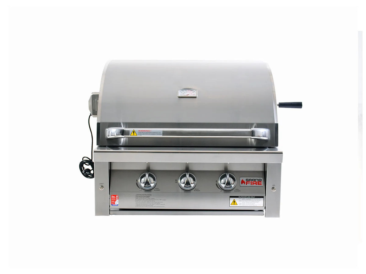 Half Cover | Deluxe 30'' Gas and Charcoal BBQ [In-built]