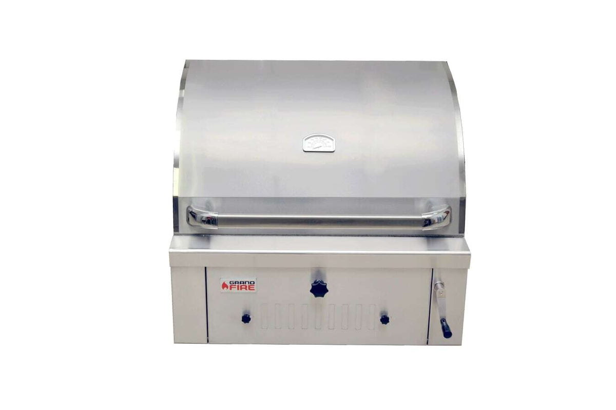 Half Cover | Deluxe 30'' Gas and Charcoal BBQ [In-built]