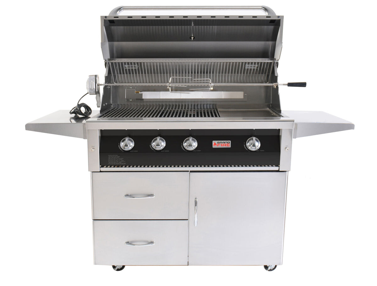 Deluxe 42" Gas BBQ | Black Fascia