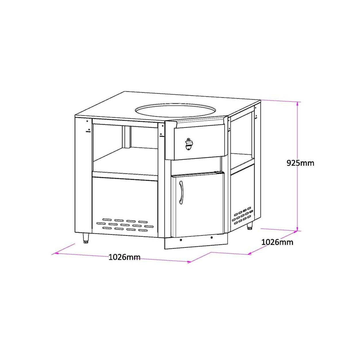 Kamado Corner Module | Deluxe Series