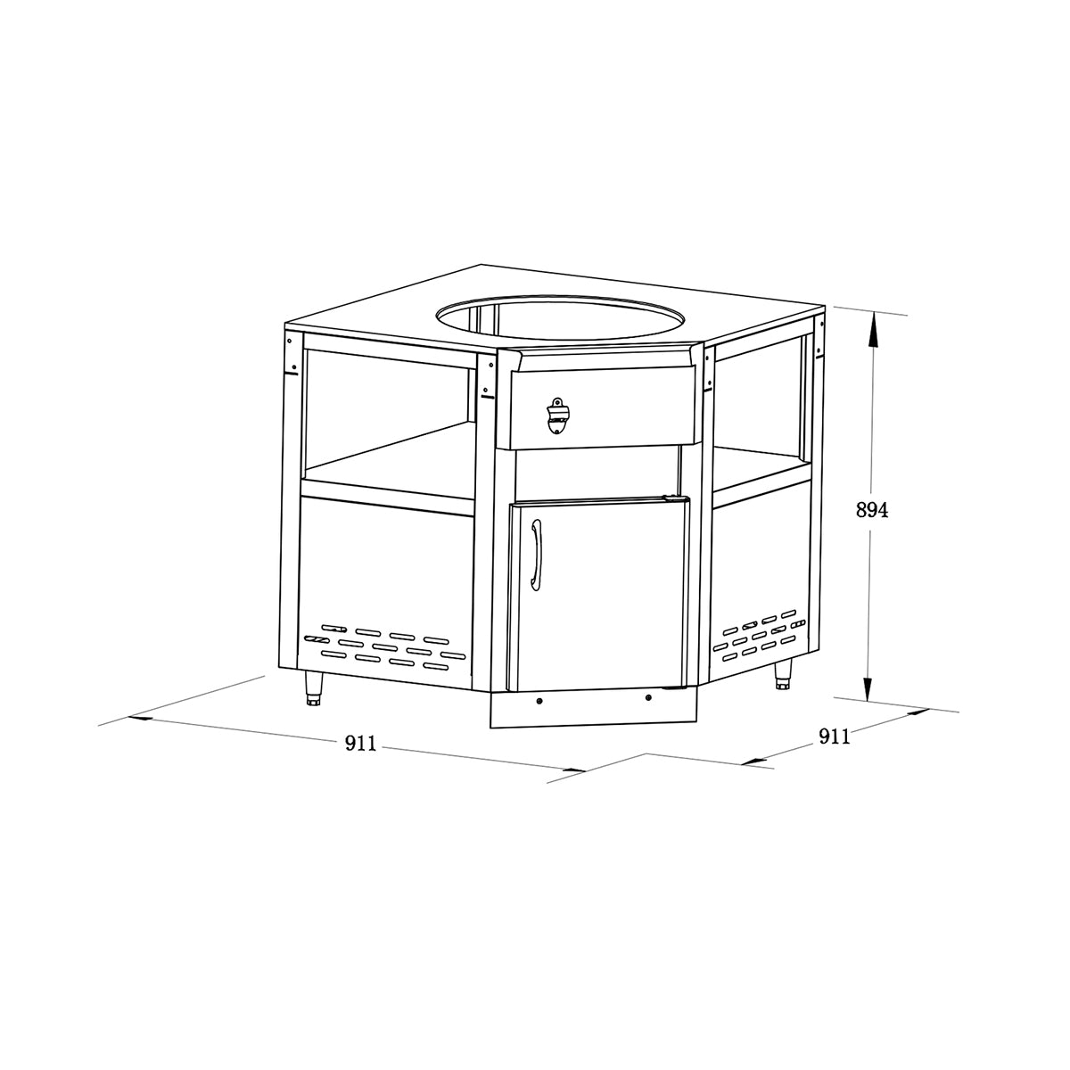 Kamado Corner Module | Classic Series