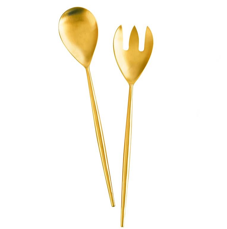 Salad Server – Matte Gold
