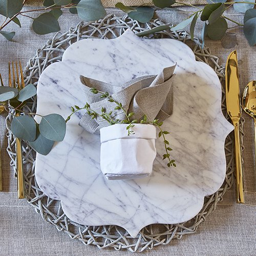 White / Lavender Marble Board