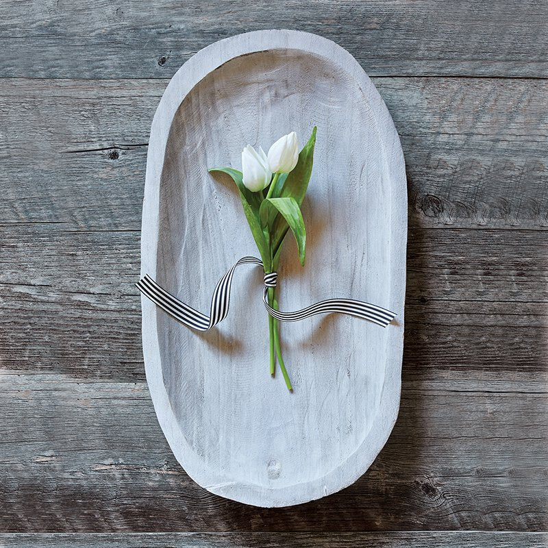 Wood Serving Platter- Paulownia, Grey