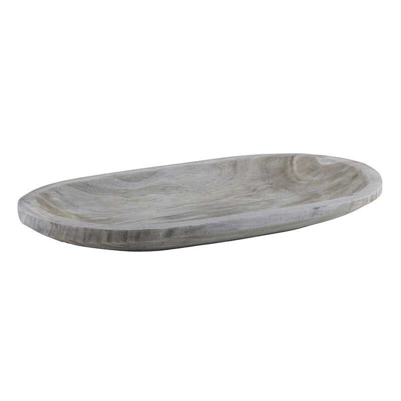 Wood Serving Platter- Paulownia, Grey