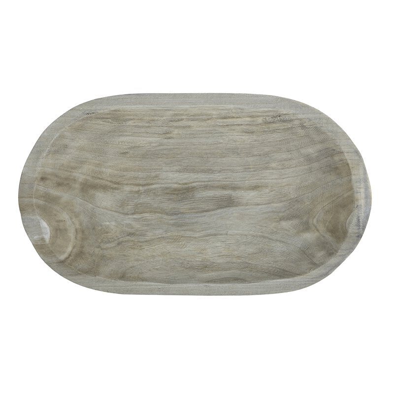 Wood Serving Platter- Paulownia, Grey