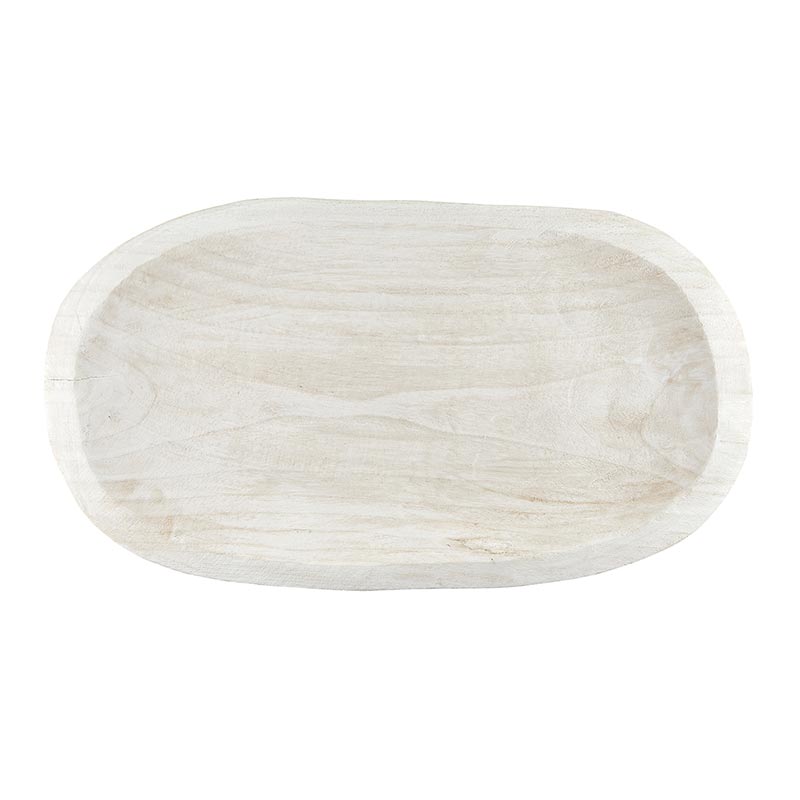 Wood Platter- Paulownia White