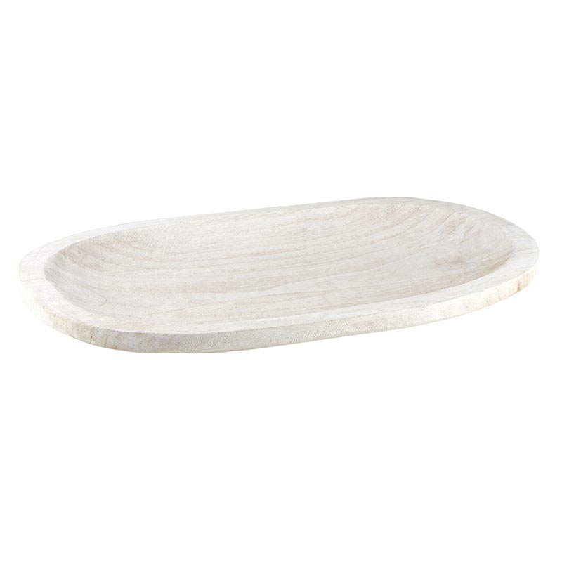 Wood Platter- Paulownia White
