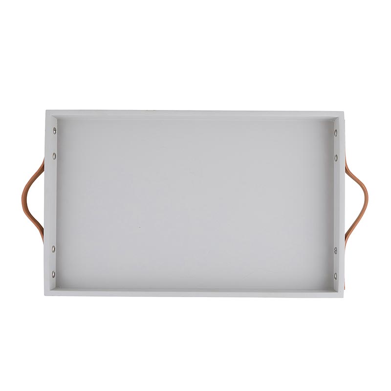 Cement Tray with Leather Handles