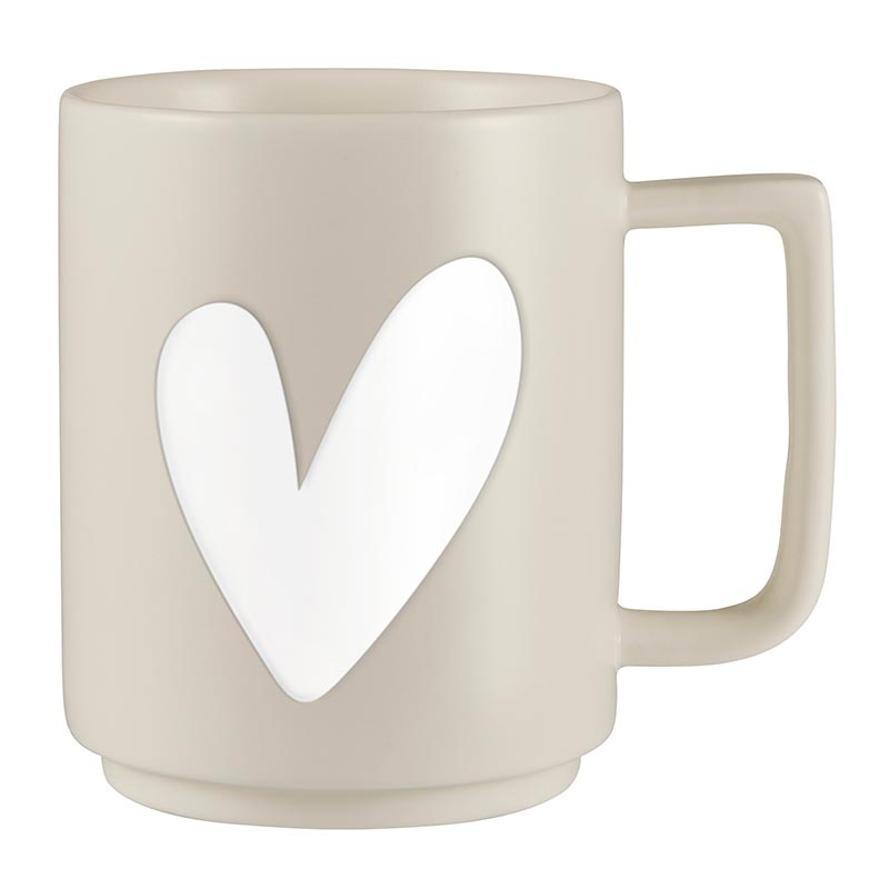 Matte Café Mug – Heart