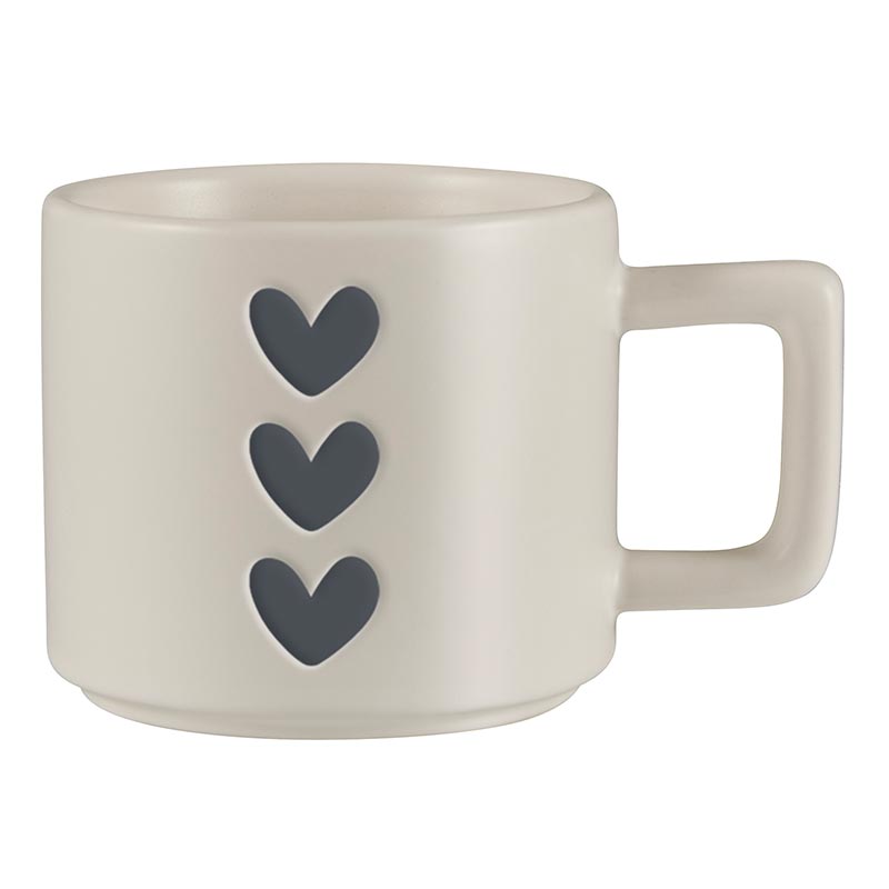 Matte Café Demi Mug – Hearts