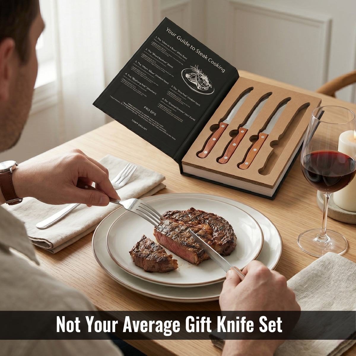 Premium Steak Knife Set – Book Box